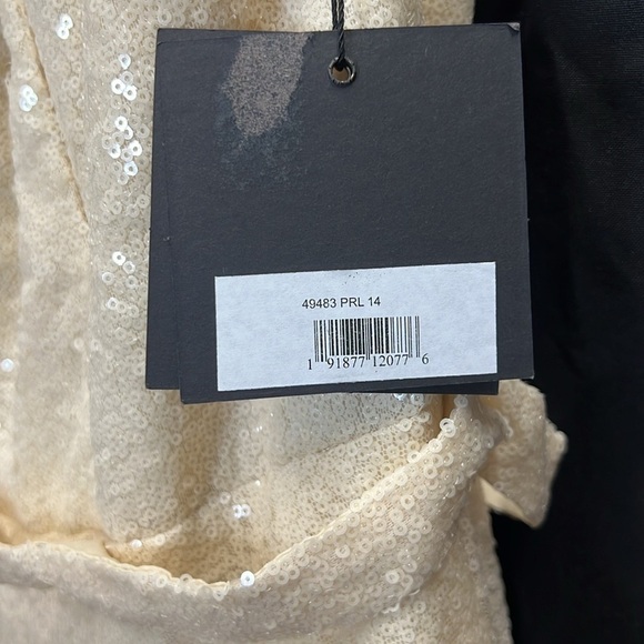 Mac Duggal Cream Sequin Gown - Picture 7 of 7